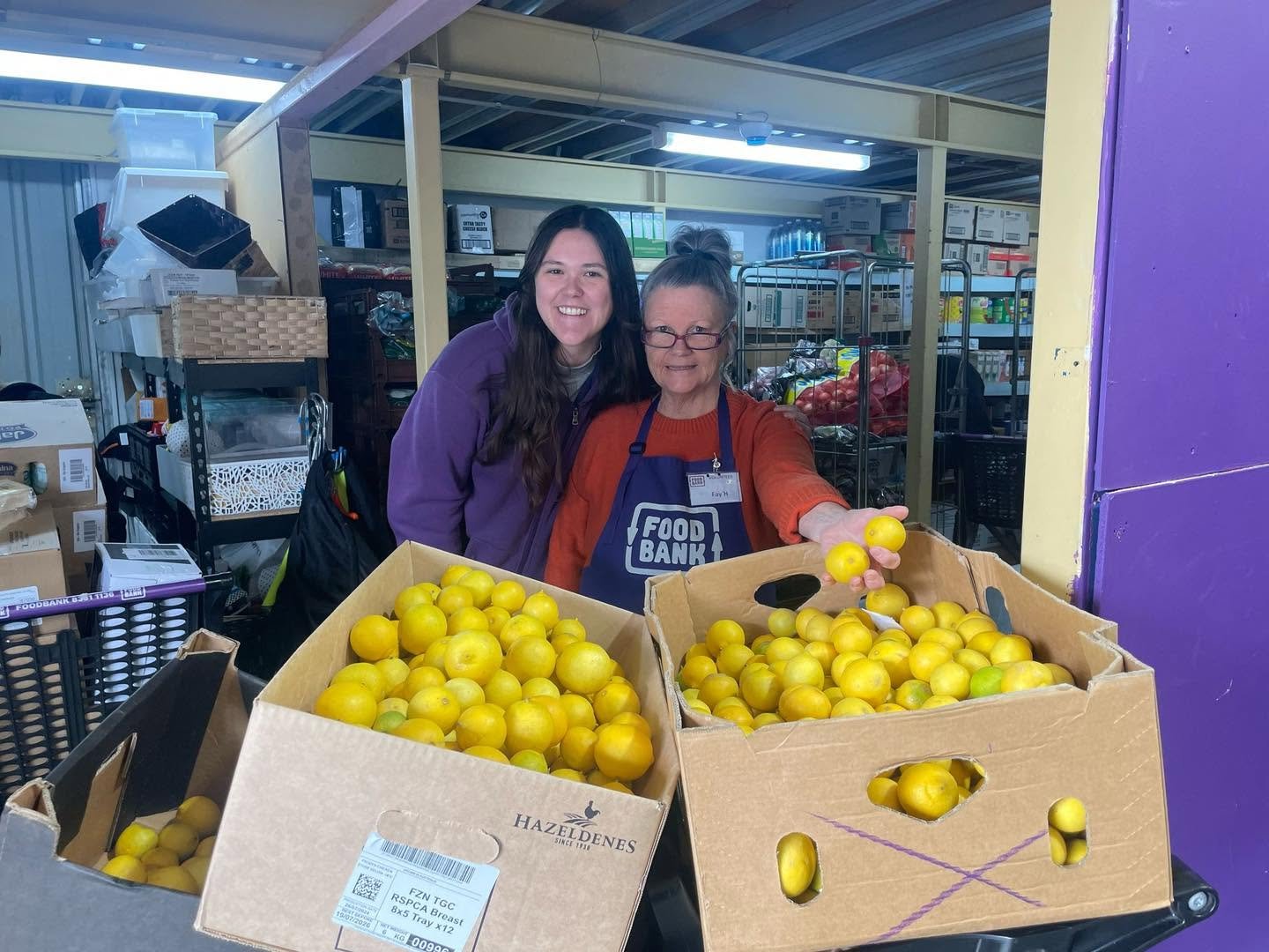 Lemon donation to Foodbank