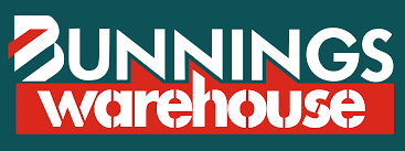 Bunnings Warehouse logo with the text 'Bunnings Warehouse' in bold letters